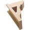 Ekena Millwork 8-in W x 16-in D x 24-in H Funston Slat Rough Cedar Woodgrain TimberThane Outlooker, Primed Tan OUTUR080X16X24FST24RCPR - alternate 6